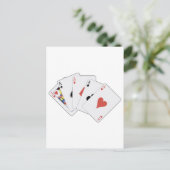POKER - Lies sie und webe! Postkarte (Stehend Vorderseite)