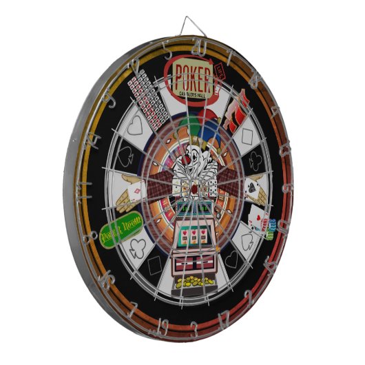 Poker Life Gambler's Hall Dart Board Dartscheibe (Vorderseite Links)