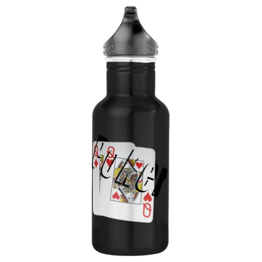 Poker, Logo, Damen, Edelstahlflasche (Rechts)