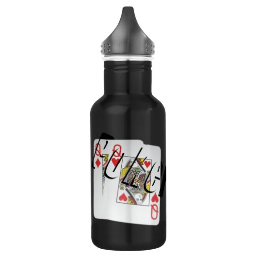 Poker, Logo, Damen, Edelstahlflasche (Links)