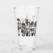 Poker-Logo mit Queens Poker Cards, Glas (Vorderseite)