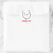Poker - Meme Runder Aufkleber (Tasche)
