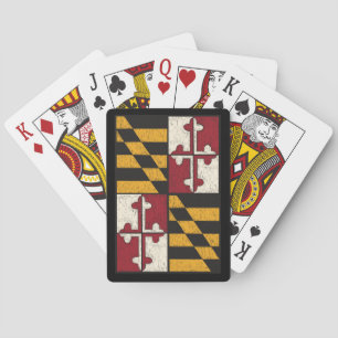 Poker mit beschädigter Maryland-Staatsflagge Spielkarten