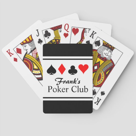 Poker mit personalisiertem Namen Spielkarten (Rückseite)