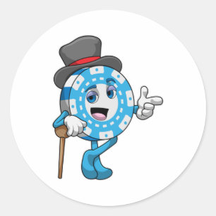 Poker mit Poker Runder Aufkleber