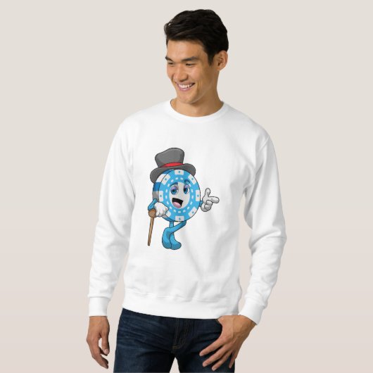 Poker mit Poker Sweatshirt (Vorne ganz)