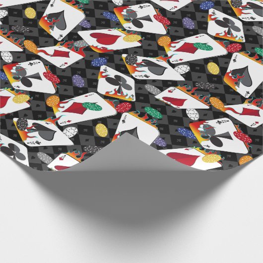 Poker mit vier Karten Geschenkpapier (Ecke)
