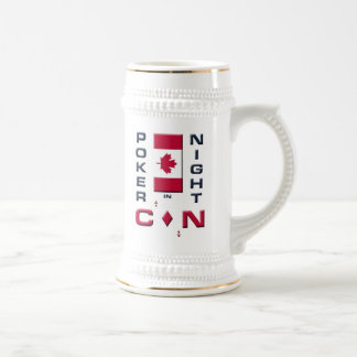 Poker-Nacht in Kanada-Bierstein-Tasse - Bierglas
