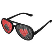 Poker Nachtspat und Party-Herzsonnenbrille Partybrille (Schrägansicht)