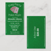 Poker-Nachtspielkarte-Hirsch-Party-Karte Visitenkarte (Vorne/Hinten)
