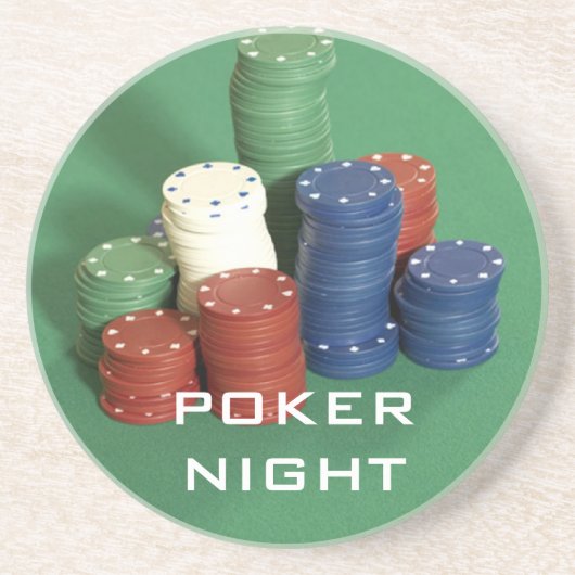 Poker-NachtUntersetzer Getränkeuntersetzer (Vorne)