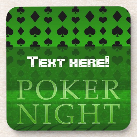 Poker-NachtUntersetzer Untersetzer (Vorderseite)