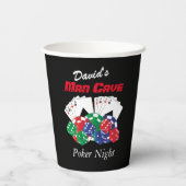 Poker Night at Man Cave Pappbecher (Rückseite)