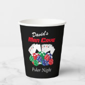 Poker Night at Man Cave Pappbecher (Vorderseite)