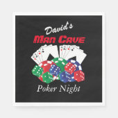 Poker Night at Man Cave | Personalisiere Serviette (Vorderseite)