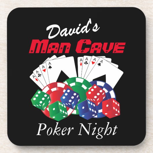 Poker Night at Man Cave Untersetzer (Vorderseite)