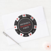 Poker Night Bachelor Parco Civico-Ciani Runder Aufkleber (Umschlag)
