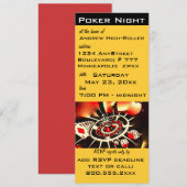 Poker Night Casino Themenangebot Einladung (Vorne/Hinten)
