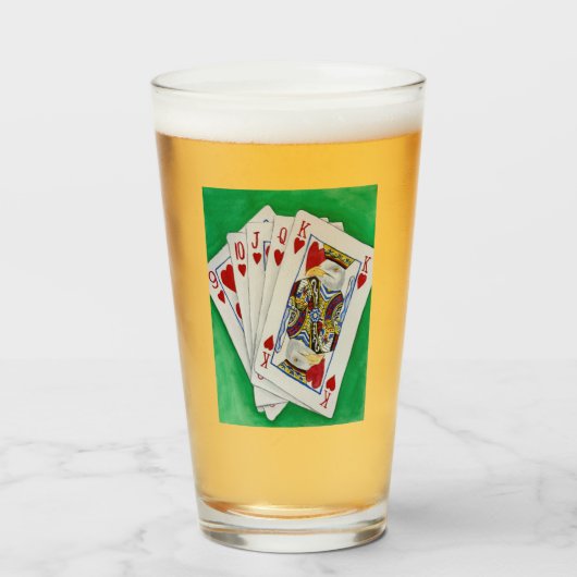 Poker Night Glasses Glas (Vorne (Gefüllt))