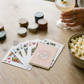 Poker Night Junggeselinnen-Abschied Blush Pink & G Spielkarten
