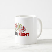 Poker Night mit Spielkarten Kaffeetasse (VorderseiteRechts)