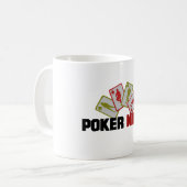 Poker Night mit Spielkarten Kaffeetasse (Vorderseite Links)