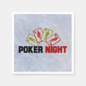 Poker Night mit Spielkarten Serviette (Vorderseite)
