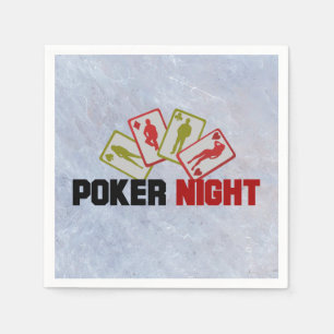 Poker Night mit Spielkarten Serviette