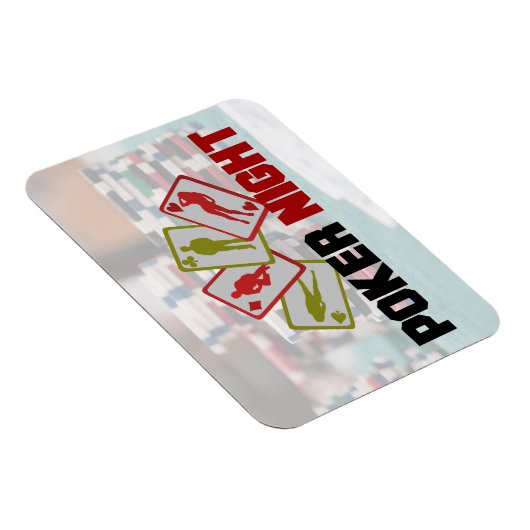 Poker Night mit Spielkarten und Poker Chips Magnet (Rechte Seite)