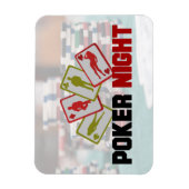 Poker Night mit Spielkarten und Poker Chips Magnet (Vertikal)