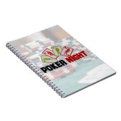 Poker Night mit Spielkarten und Poker Chips Notizblock (Rechte Seite)