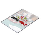 Poker Night mit Spielkarten und Poker Chips Notizblock (Linke Seite)