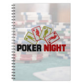 Poker Night mit Spielkarten und Poker Chips Notizblock (Vorderseite)