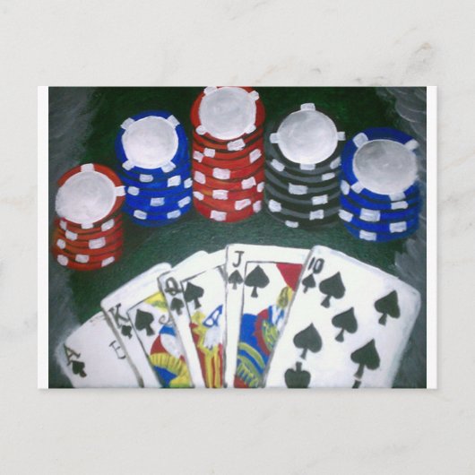 Poker Night Postkarte (Vorderseite)