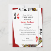 Poker Night - Texas Hold'Em Party Einladung (Vorderseite)