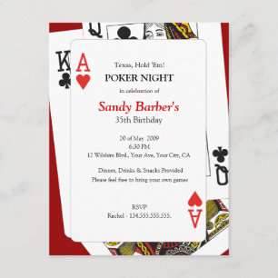 Poker Night - Texas Hold'Em Party Einladung