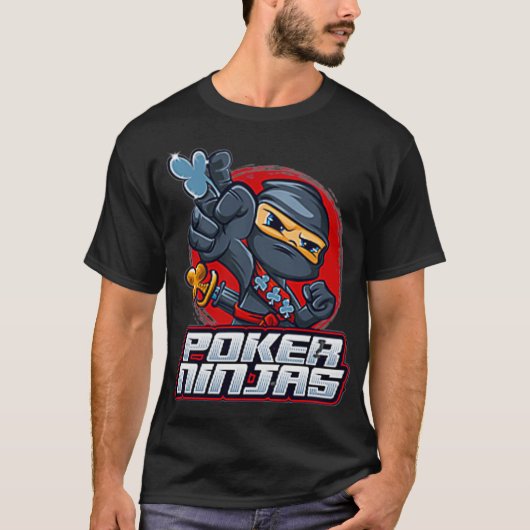 Poker Ninjas Patched Up Representation Premium T-Shirt (Vorderseite)