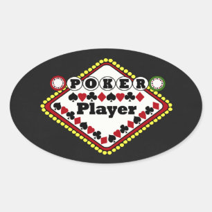 Poker Ovaler Aufkleber