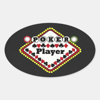 Poker Ovaler Aufkleber