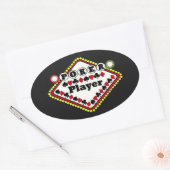 Poker Ovaler Aufkleber (Umschlag)