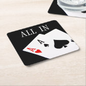Poker Papiertränke Rechteckiger Pappuntersetzer (angewinkelt)