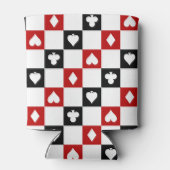 Poker Party Anzug Muster kann kühler Dosenkühler (Rückseite)