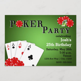 POKER PARTY Casino Spiel Geburtstag Einladungen