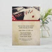 Poker Party Einladung (Stehend Vorderseite)