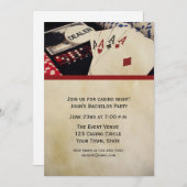 Poker Party Einladung (Vorne/Hinten)