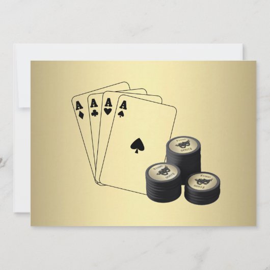 Poker Party Einladung (Rückseite)