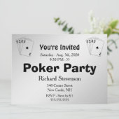 Poker Party Einladung (Stehend Vorderseite)