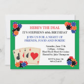 Poker Party Einladung (Vorderseite)