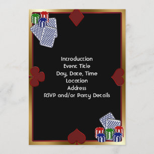 Poker-Party-Einladungsvorlage Einladung
