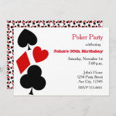 Poker Party Kartenspielen - Einladungen (Vorne/Hinten)